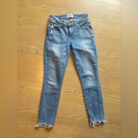 PAIGE Verdugo Crop Jeans light blue women’s size 25 - Picture 4 of 6